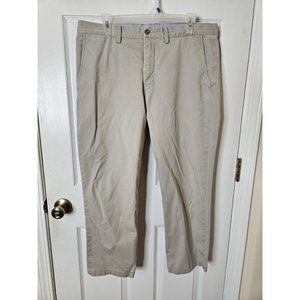 Polo Ralph Lauren Ethan Pant Cotton Chino Pants 35x30 Khaki Beige Flat Front
